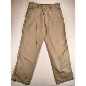 IZOD Jeans 32x30 Men's Khaki Brown Chambray Denim Straight Leg